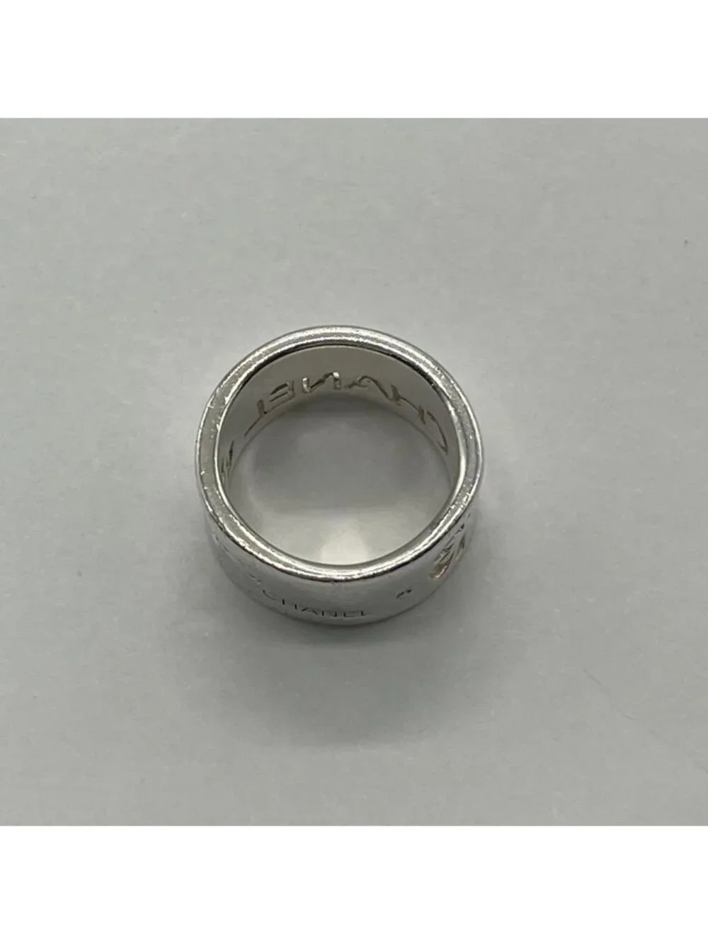 Chanel Logo Wide Ring Clover